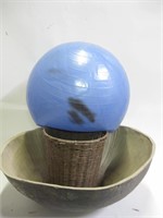 29" Diameter Concrete Bowl With Ball & Basket