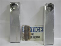 14"x10" No Trespassing Sign & 2-24" Dryer Vents