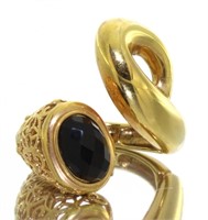 14kt Gold Elegant Italian Onyx Ring