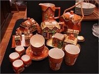 26 pieces of cottage ware: cookie jar, teapot,