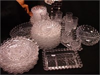 42 pieces of American Fostoria glass: 9" and 7"
