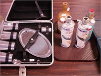 Aluminum liquor set with cups and