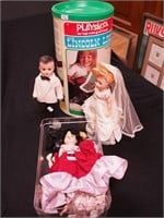 Bride and groom dolls, Spanish doll and more,