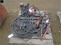 Pallet of 3 hyd cyl's, fan & Water Pump