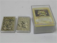 2 Pokeman Gold Plated & Pokeman Collector's Cards