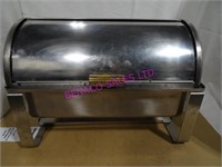 1X, 21"X14" ROLL-TOP CHAFING DISH W/ BRASS HANDLE