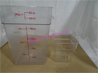 LOT, 9 PCS ASST. SZ CAMBRO FOOD MEASURING BINS