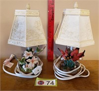 (2) BIRD LAMPS