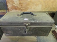 Metal Craftsmans Tool Box with Wrenchs, Sockets