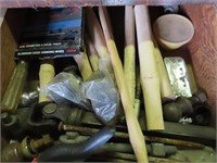 Assortment of Fencing, Oil and Hammer handles