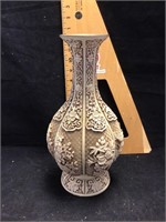 Cinnabar style vase