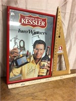 Kessler whiskey mirror wall hanging
