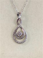 Kay silver necklace teardrop