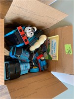 Box lot of Thomas the train items old and new