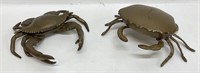 Pair of Brass Crab Figurines