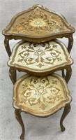 Vintage Florentia Wood Italian Nesting Tables