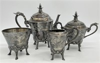 Vintage Meriden B. Co. Silver Plate Tea Set