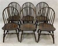 Set of 6 Brace Back Windsor Dining Chairs