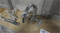 Faucet with Sprayer, Chrome Finish