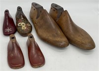 6pc Antique Wooden Cobbler Shoe Forms