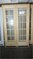 Interior Prehung French Door, Rough Opening 62"w X