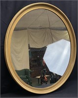 Gold Frame Oval Hanging Mirror