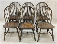 Set of 6 Brace Back Windsor Dining Chairs