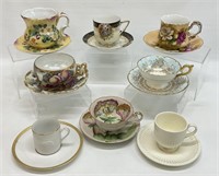 Asst. Antique Porcelain Cups & Saucers