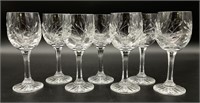7pc Beautiful Cut Crystal Wine Glasses