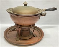 Vintage Copper Warming Chafing Dish Set