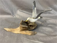 Carved BIRD ON DRIFTWOOD