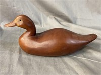 SOLID MAHOGANY DUCK DECOY