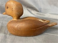 1983 GLENCO, CHERRY HAND CARVED DUCK DECOY