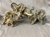 SET OF 3 LARGE PORCELAIN ELEPHANTS BY ANDREA