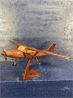 MAHOGANY AIRPLANE ON STAND