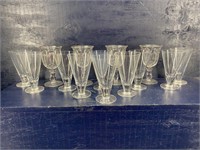 14 PIECE CRYSTAL PARFAIT SET MIXED