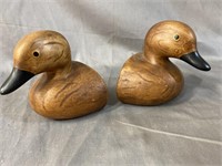 PR OF HEAVY PORCELAIN DUCK BOOKENDS