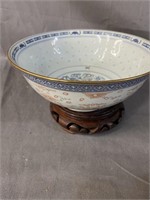 7 inch ORIENTAL BOWL ON STAND