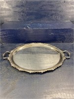 P. FERNER LARGE SILVER PLATE SERVING TRAY