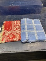 2 VINTAGE TABLE CLOTHS IN EXCELLENT CONDITION