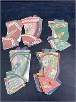 34 HAND STITCHED QUILT PIECES FOR HAND MADE QUILT