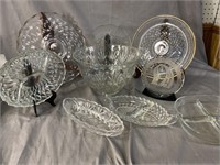 9 pc CLEAR GLASS LOT