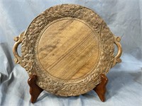 CARVED TEAK TRAY