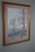 1985 WISTERIA FRAMED PRINT 22X27