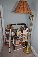 GROUPING: BOOKS, FLOOR LAMP, MISC.