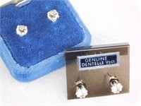 Fake diamond stud earrings