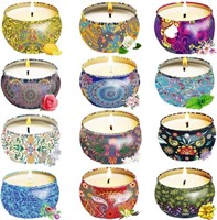 Scented Candles Gift Set, 2.5 oz x 12 pc Mirror Pa