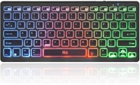 Rii Bluetooth Keyboard, Wireless Keyboard RGB Back