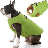 Gooby Padded Dog Vest - Green, X-Large - Zip Up Do