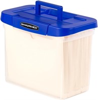 Bankers Box Heavy Duty Portable Plastic File Box w
